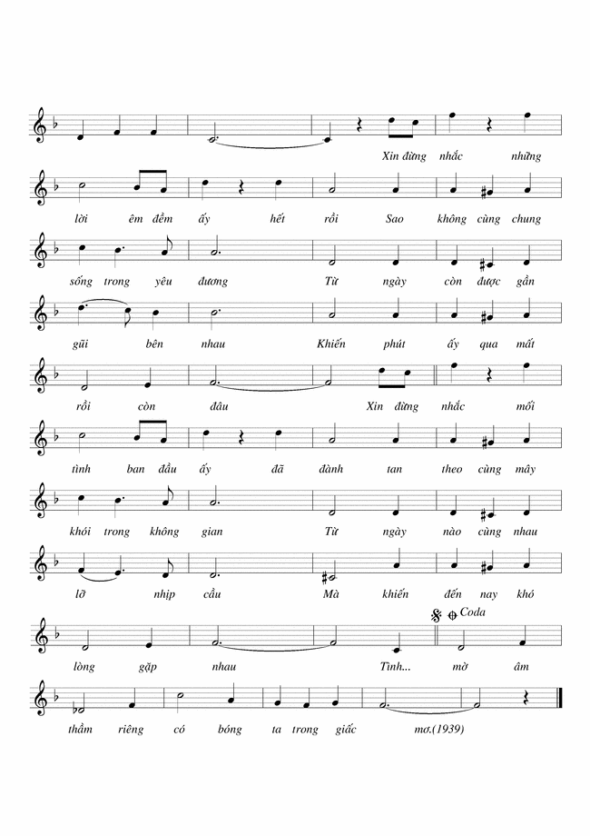 Sheet nhạc Bẽ bàng