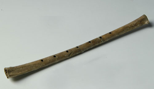 Một chiếc sáo làm từ xương chim được tìm thấy ở Giả Hồ. (Ảnh: Chinadaily)